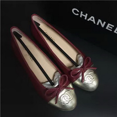 CHANEL Shallow mouth flat shoes Women--072